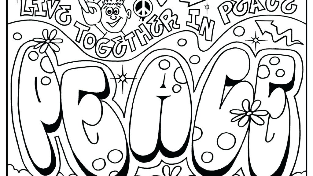 1024x576 Coloring Pages ~ Graffiti Coloring Pages Drawn Page Pencil Free