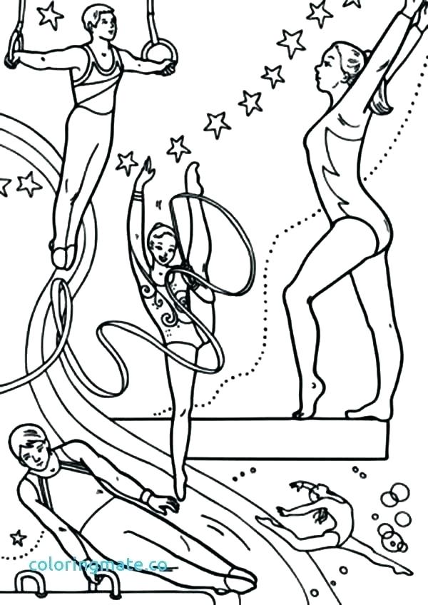 600x848 As Well As Gymnastics Coloring Page Best Image Gymnastics Bars