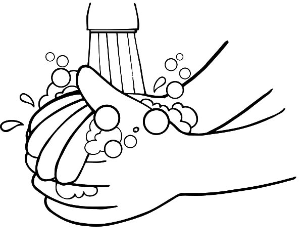 Printable Hand Washing Coloring Pages