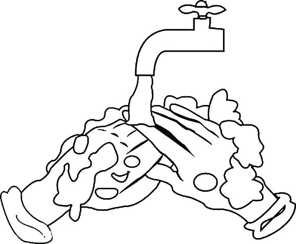 600x495 Handwashing Coloring Pages