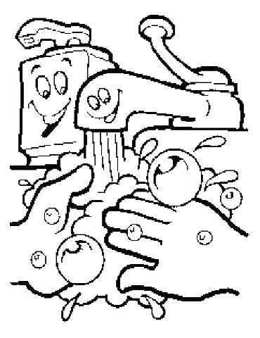 370x480 Printable Hand Washing Coloring Pages Hand Washing Coloring Page