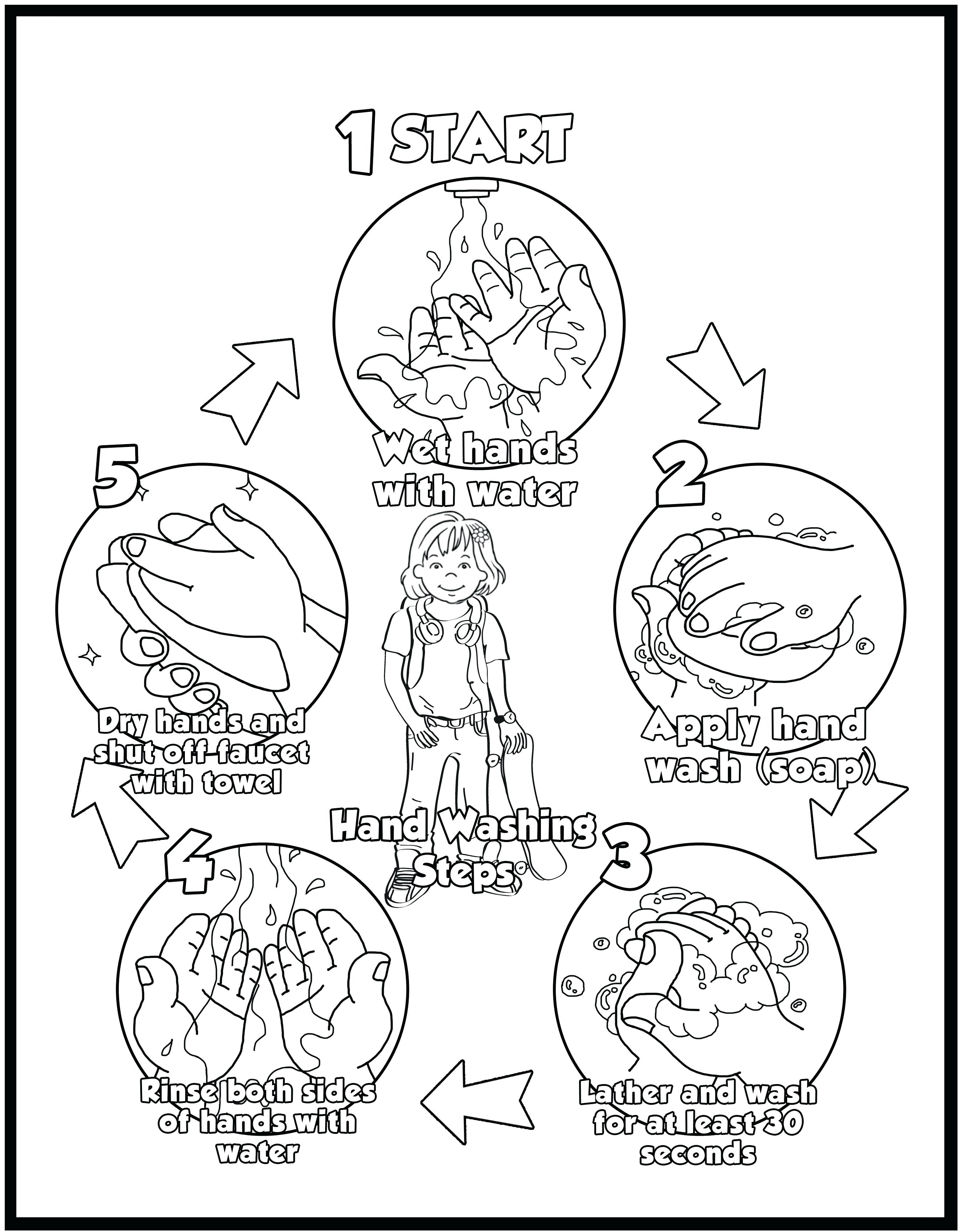 2640x3390 Fresh Coloring Hand Washing Coloring Pages