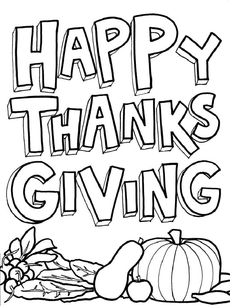750x1000 Happy Thanksgiving Coloring Pages. Free Printable Happy
