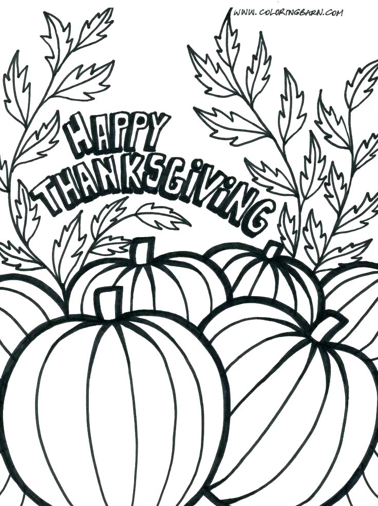 736x986 Printable Happy Thanksgiving Coloring Pages Able Free Printable