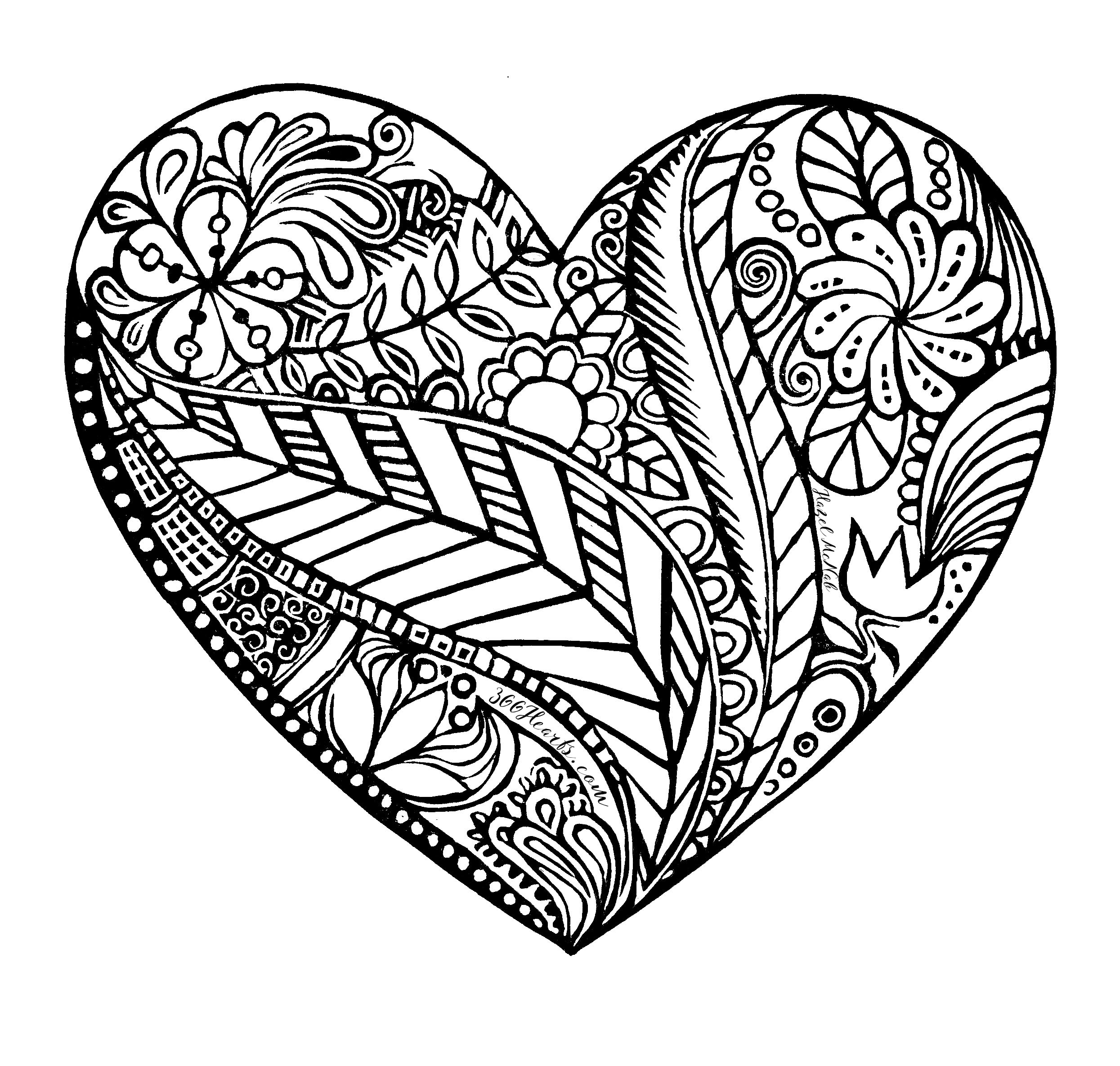 2490x2369 Free Printable Heart Coloring Pages For Kids On Pictures To Color
