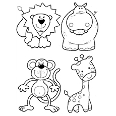 230x230 Coloring Pages Stunning Printable Jungle Animal Coloring Pages