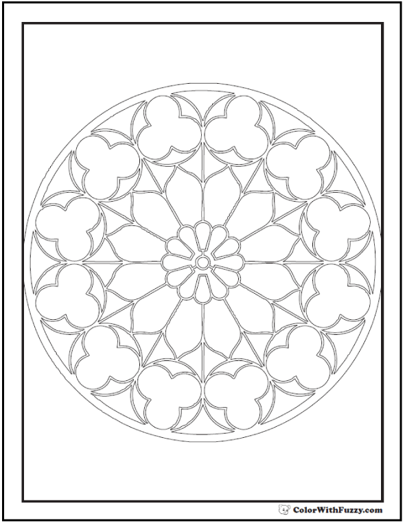 Printable Kaleidoscope Coloring Pages For Adults