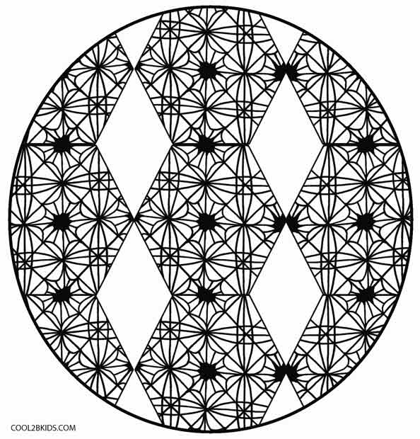 594x620 Printable Kaleidoscope Coloring Pages For Kids Cool2bkids
