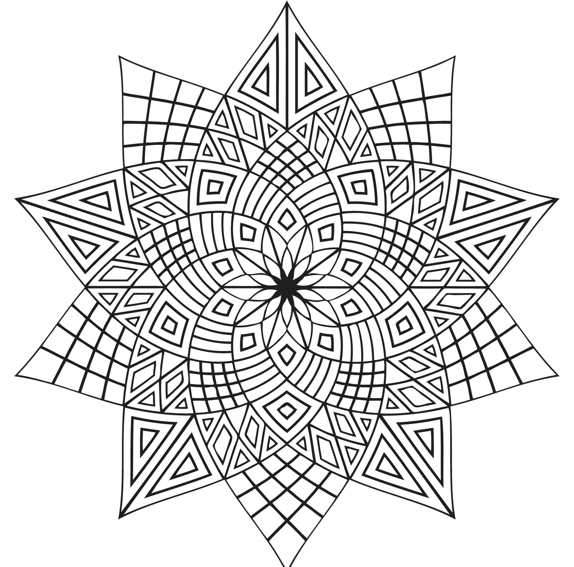 2220x2191 Unlimited Kaleidoscope Coloring Pages Pdf With Free Printable