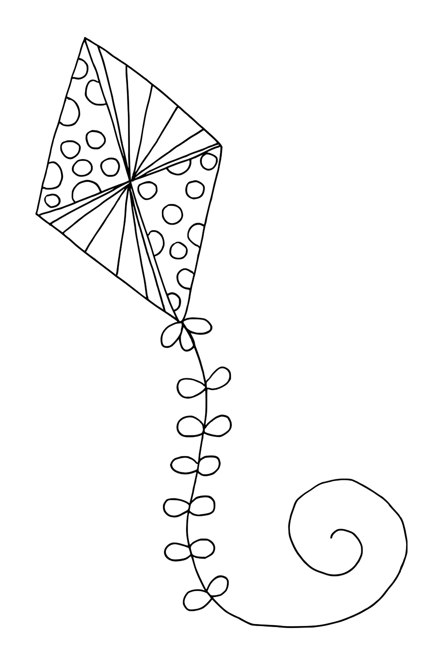 Printable Kite Coloring Page