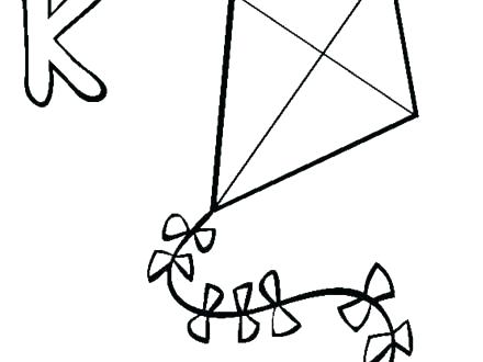 440x330 Kite Coloring Pages Printable Kite Coloring Sheet Kite