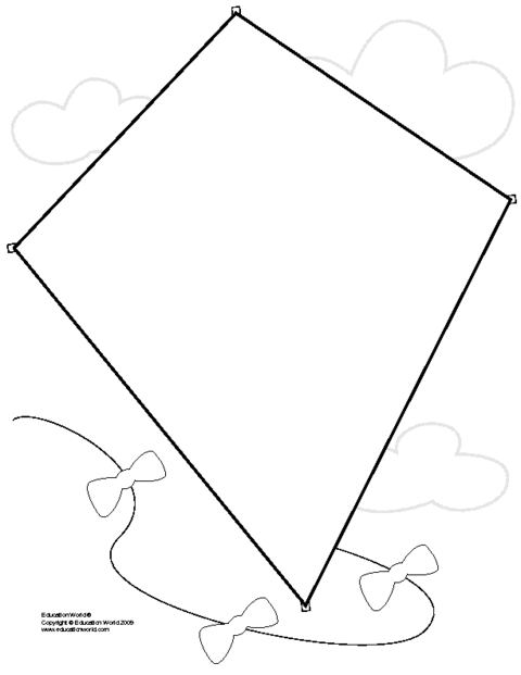 480x621 Best Photos Of Kite Coloring Template