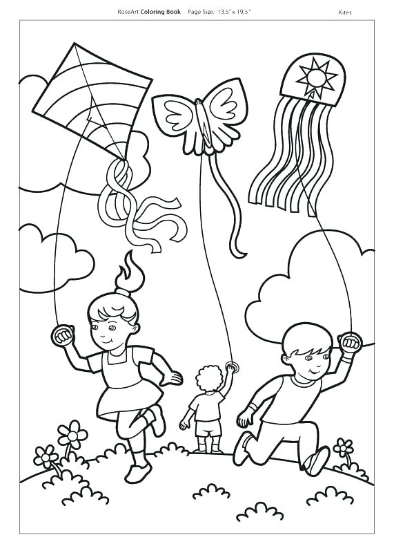 571x800 Kite Coloring Sheet Coloring Kites Coloring Pages Girl Flying Kite