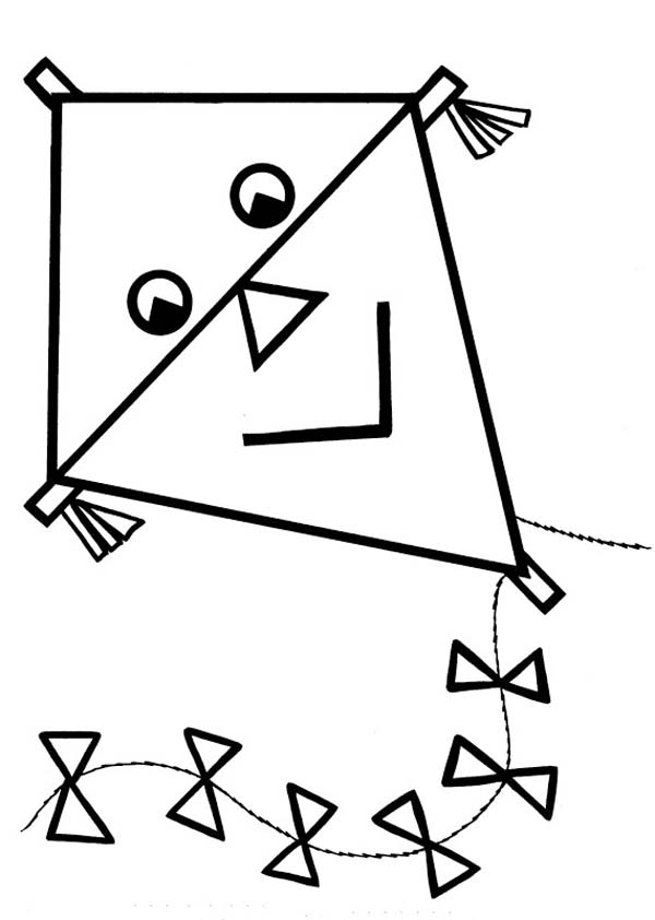 600x842 Kite Coloring Page Kite Coloring Pages For Kids Coloringstar Kite