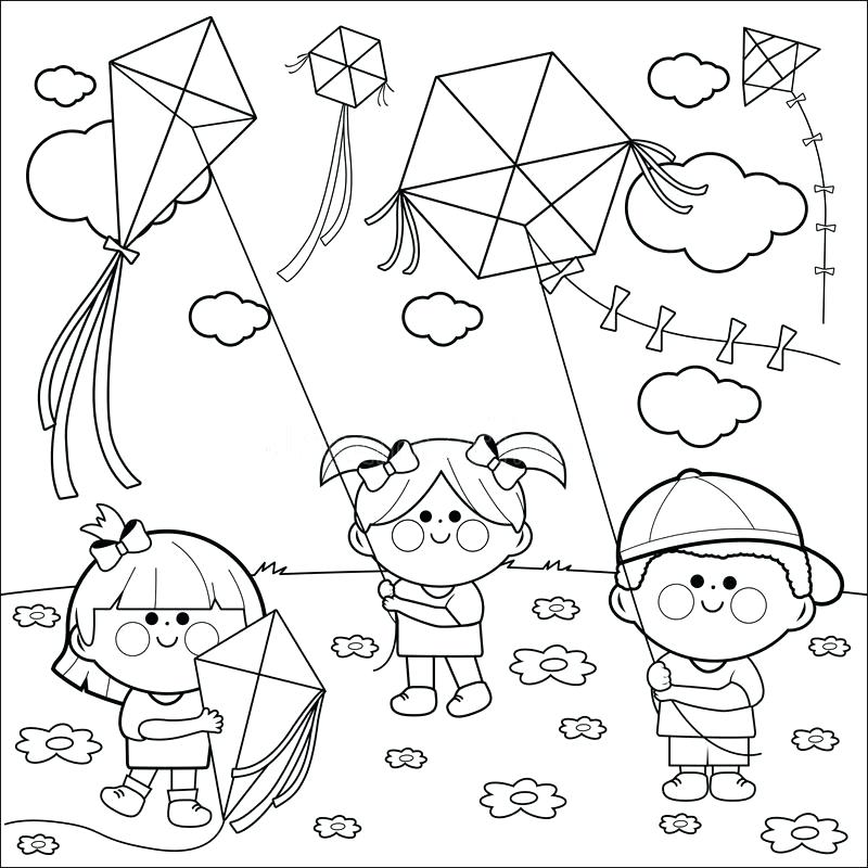 800x800 Free Printable Kite Coloring Pages For Kids Printable Kite