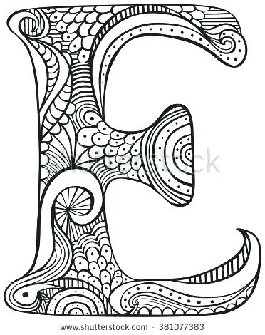 372x470 Letter Coloring Pages Free Printable Coloring Letter E Coloring