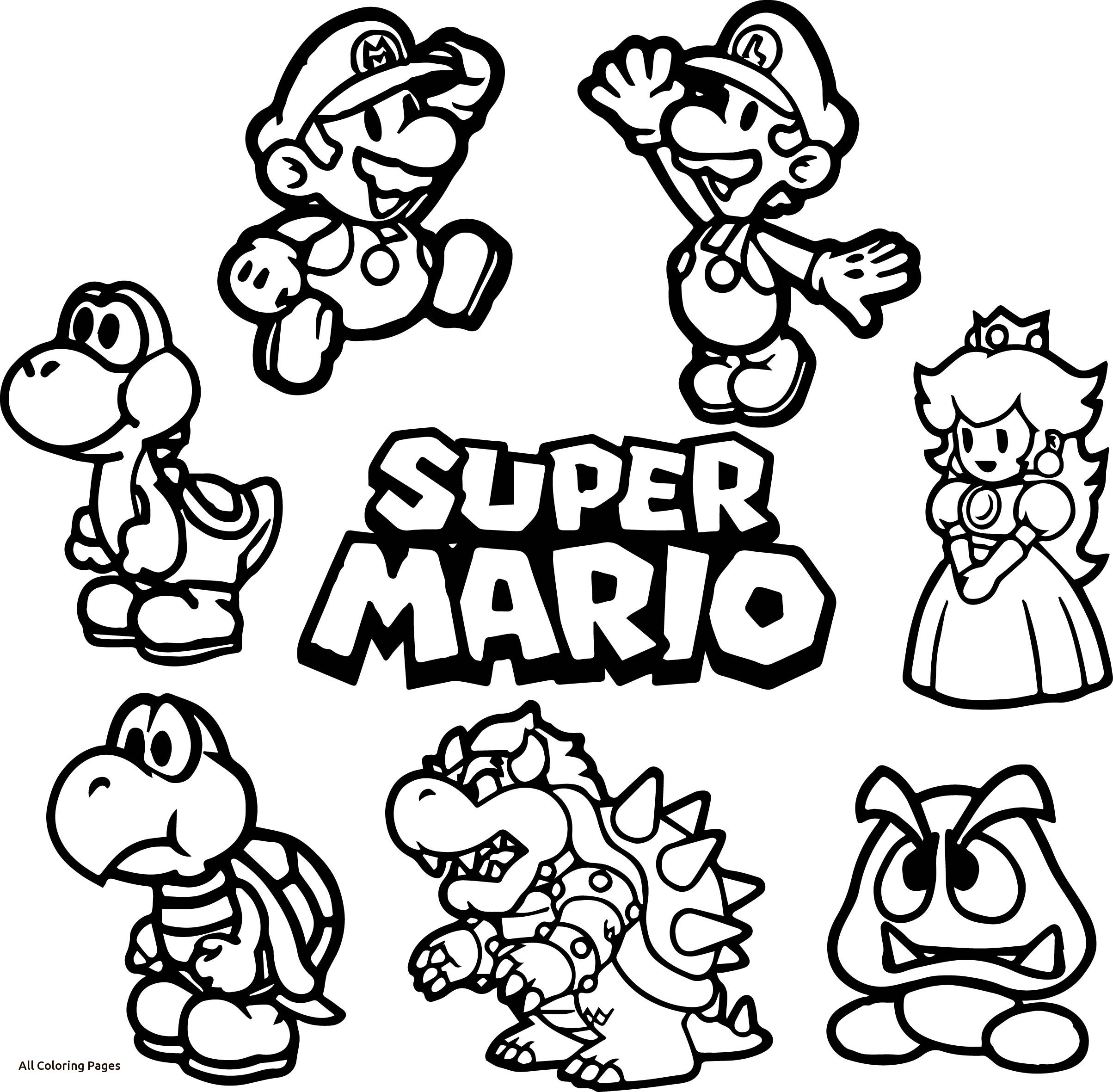 2407x2361 Super Mario Coloring Pages Unique All Super Mario Coloring Page