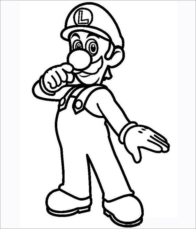 680x794 Mario Coloring Pages