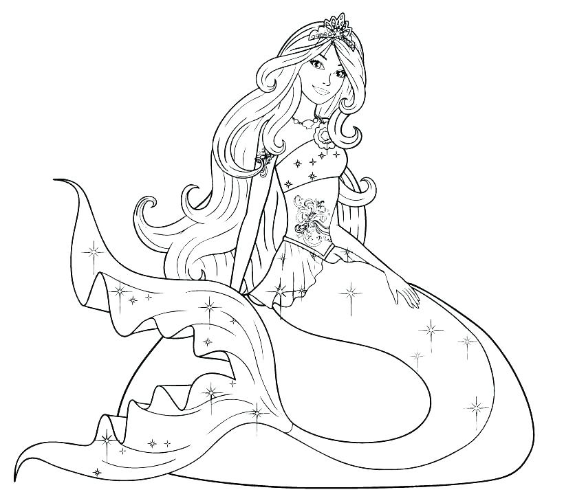 820x732 Printable Mermaid Coloring Pages Mermaid Princess Coloring Pages