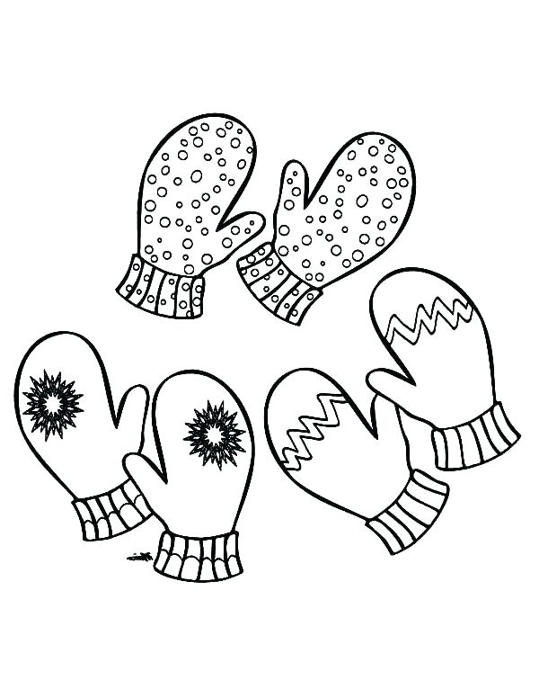 600x776 The Mitten Coloring Page Mitten Coloring Sheet Drawing Mittens