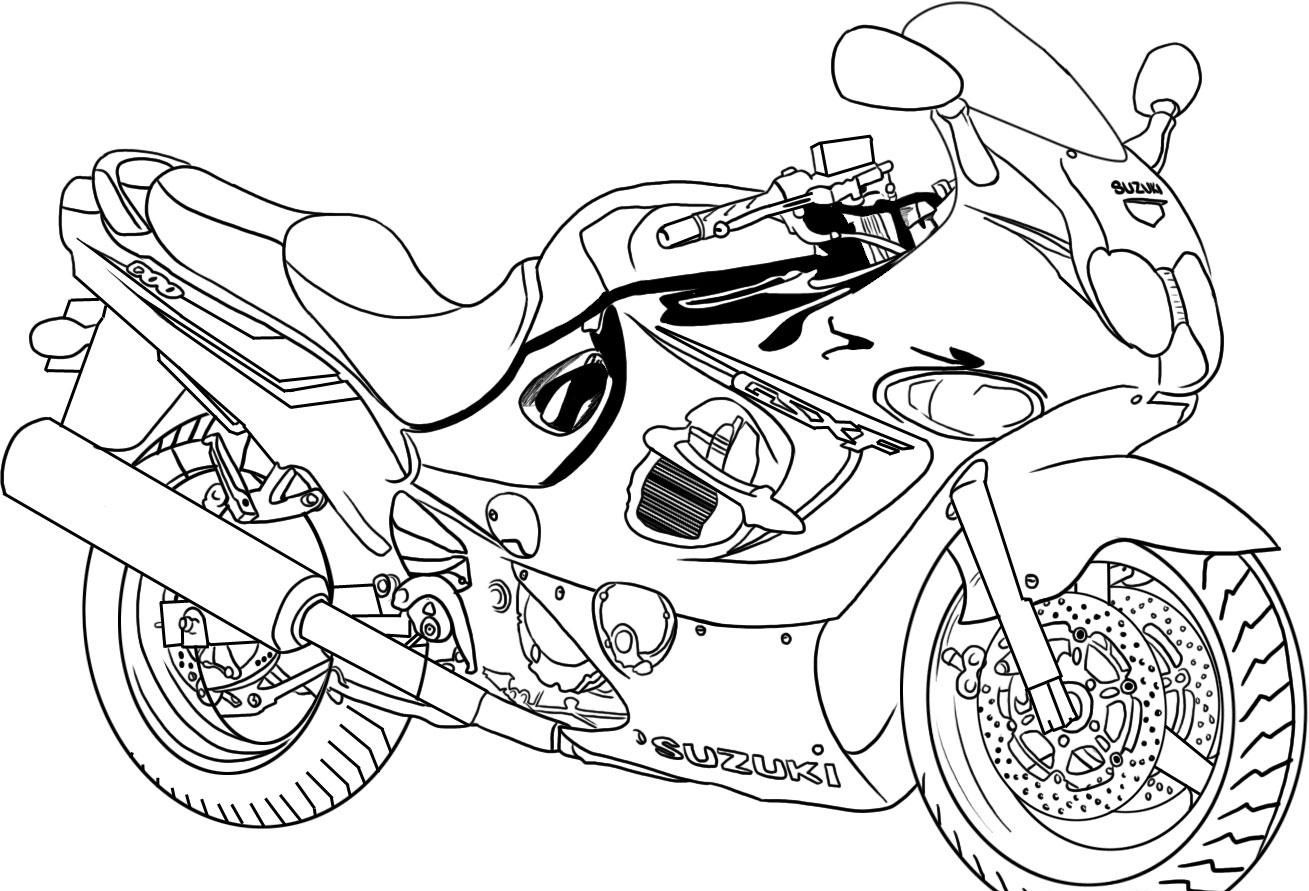 1309x891 Helpful Drawing Sheets For Kids Printable Free Motorcycle Coloring