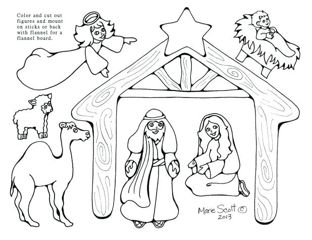 618x475 Free Printable Nativity Coloring Pages
