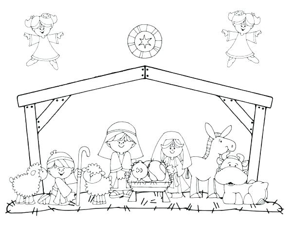 600x464 Free Printable Nativity Coloring Pages Printable Nativity Coloring