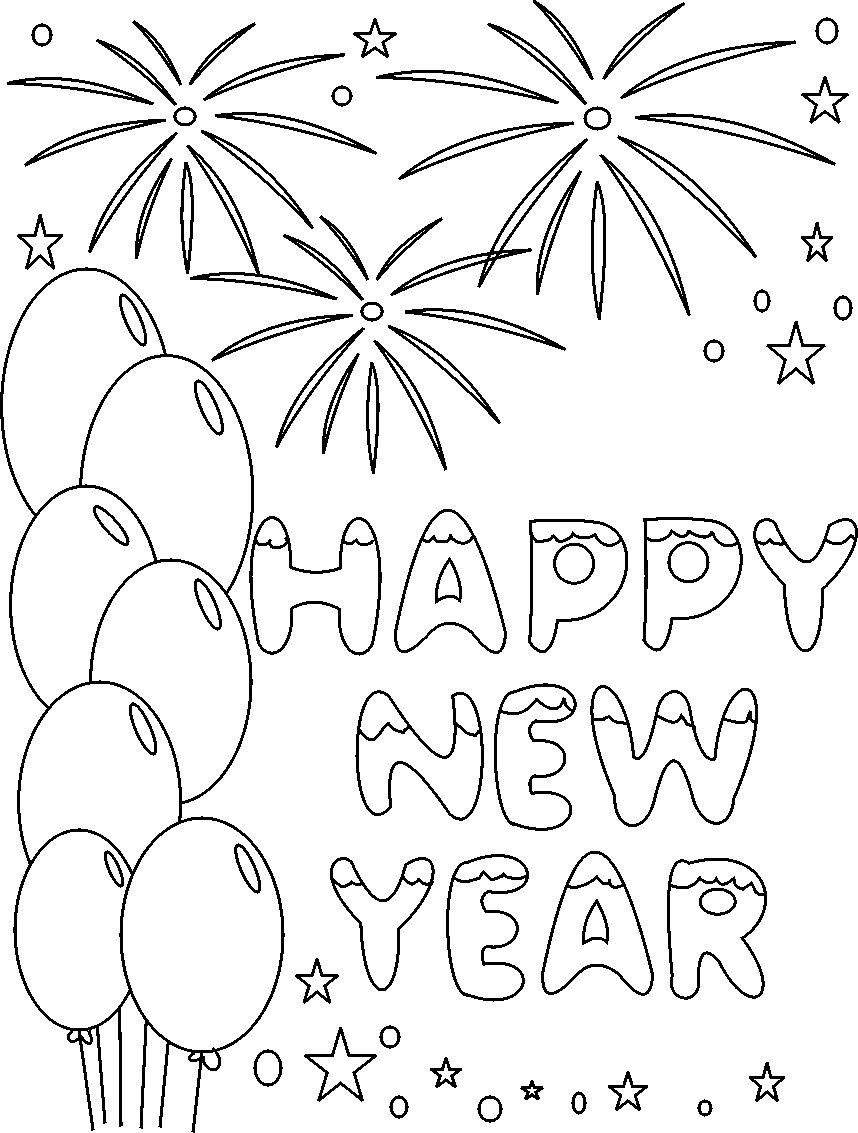858x1133 Wonderful New Year Coloring Pages Free Printables Years Printable