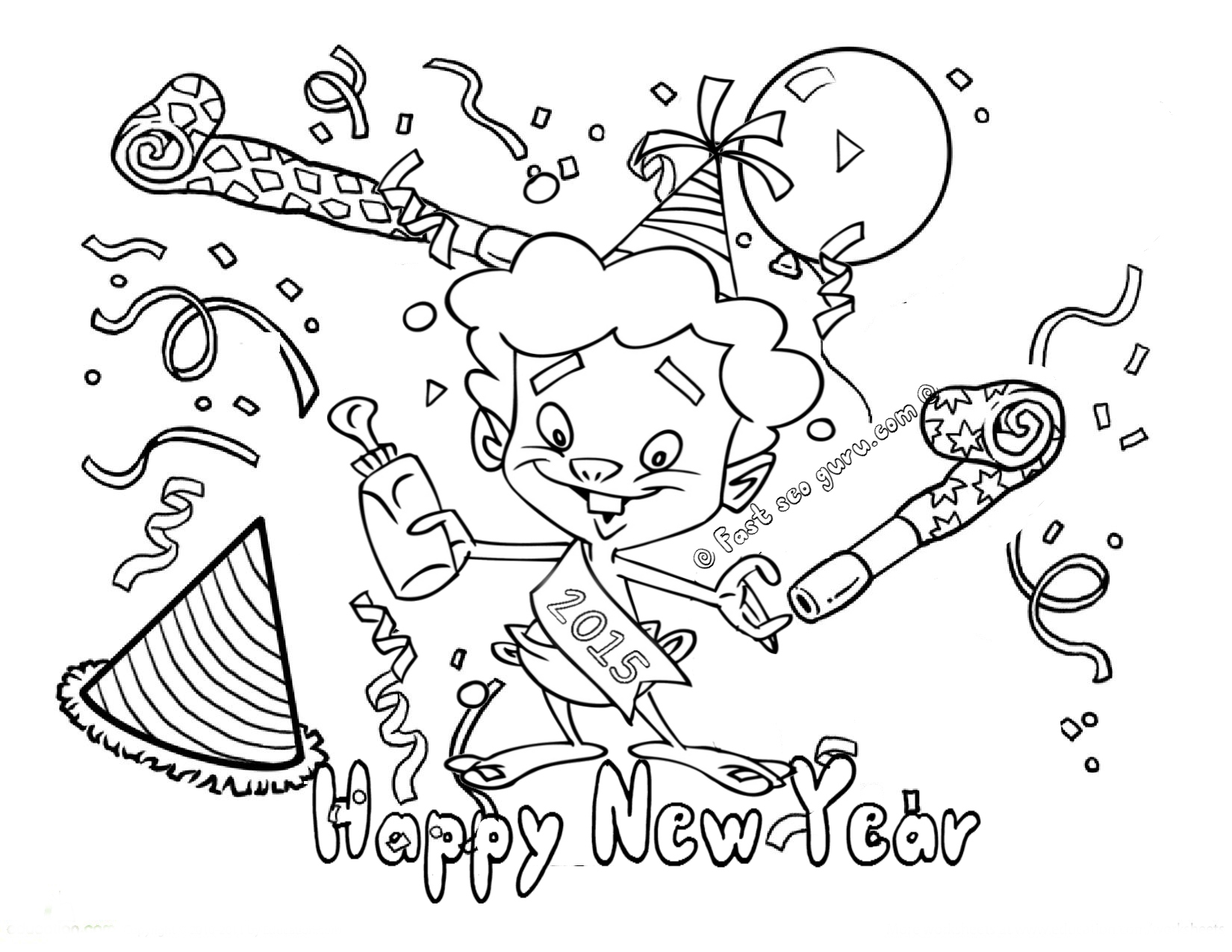 1650x1275 Happy New Year Coloring Pages Inspirational Printable New Years