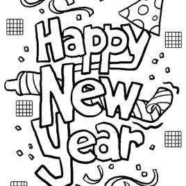 268x268 Happy New Year Coloring Sheets Ant Llc New Years Coloring Pages