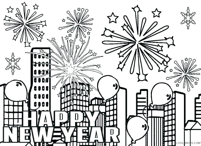 850x618 New Years Coloring Pages Printable New Years Coloring Pages New