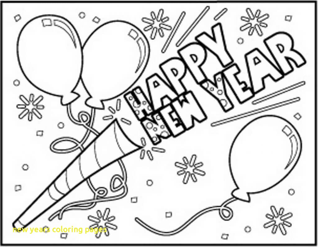 1024x797 New Years Coloring Pages With Printable New Year 2018 Coloring