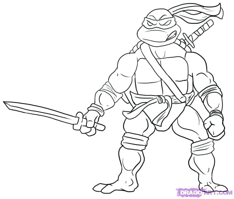 800x681 Ninja Turtle Coloring Pages Printable
