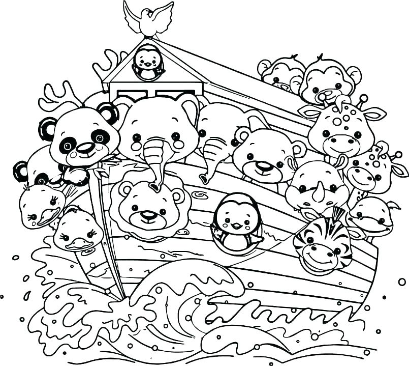 805x719 Noahs Ark Coloring Pages Kjv Special Moment Printable Pa