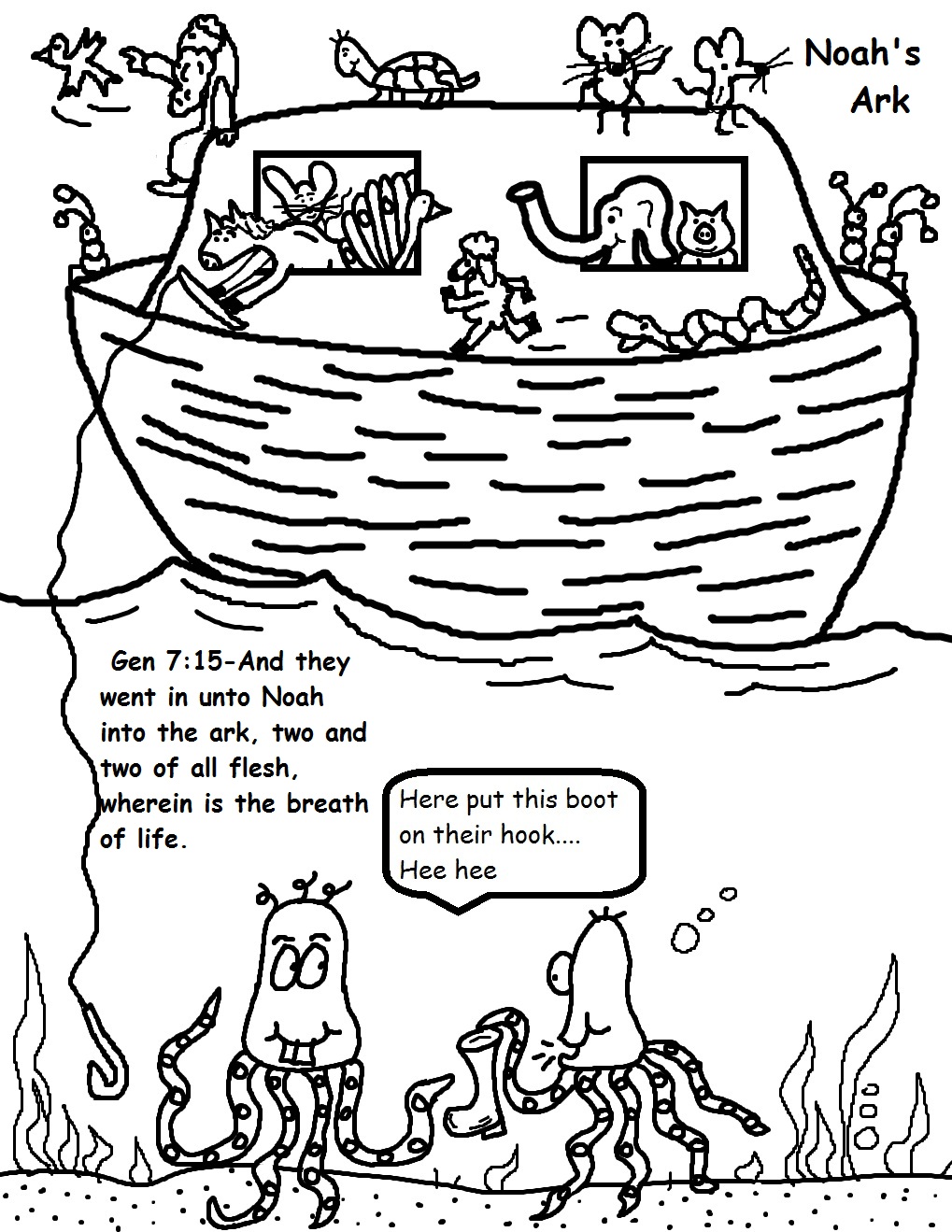 1019x1319 Noahs Ark Coloring Pages Printable