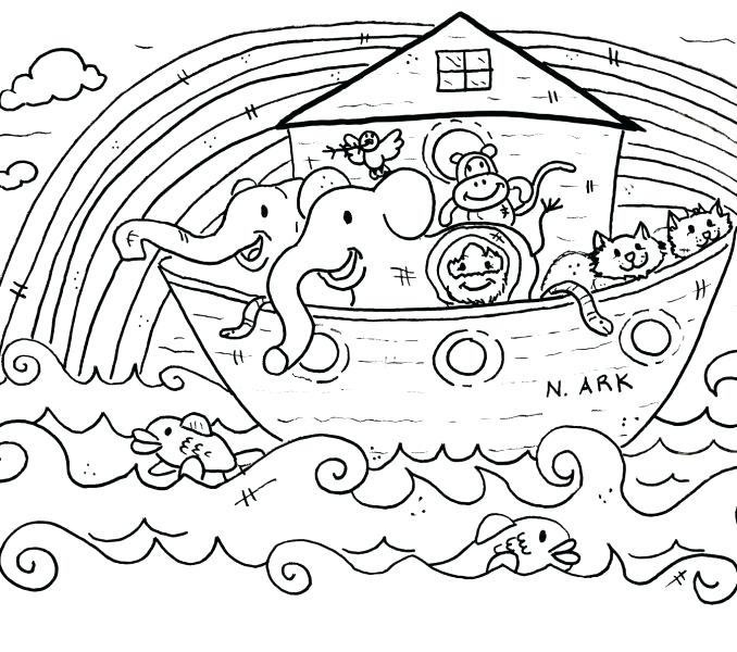678x600 Free Printable Noahs Ark Coloring Pages Epic On For Adults