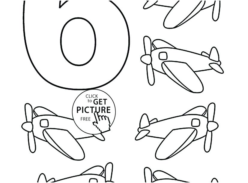 827x609 Coloring Page Numbers Coloring Pages Numbers Photographs Number 6