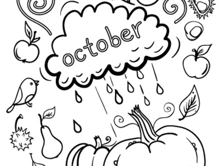 Printable October Coloring Pages