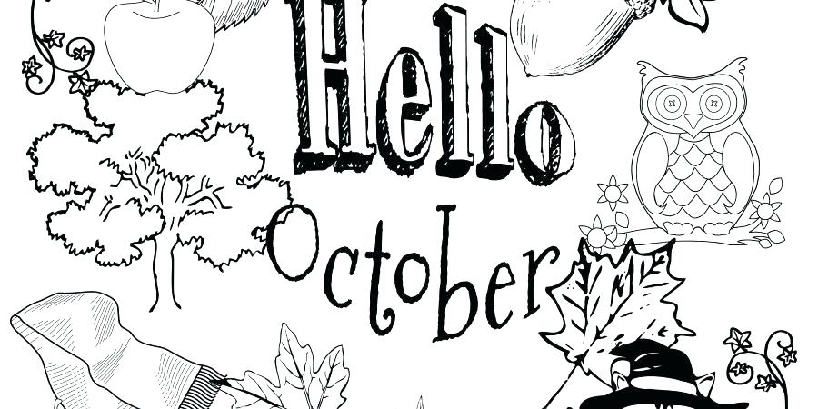 900x450 October Coloring Pages Printable