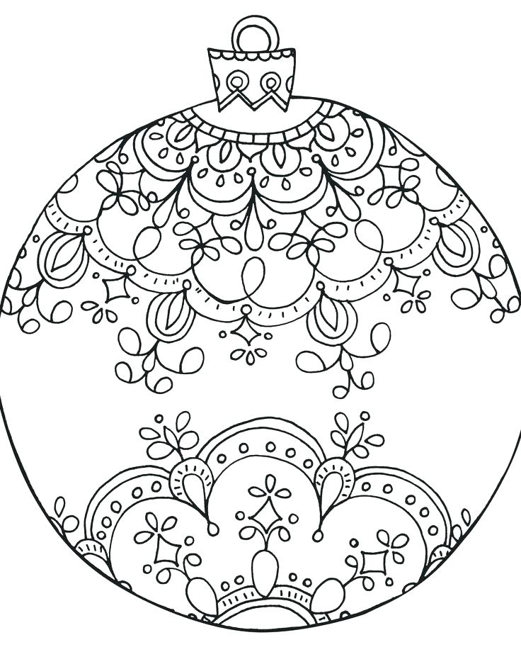 736x920 Christmas Ornaments Color Pages