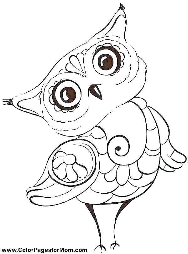 600x812 Owl Coloring Pages For Girls Deepart