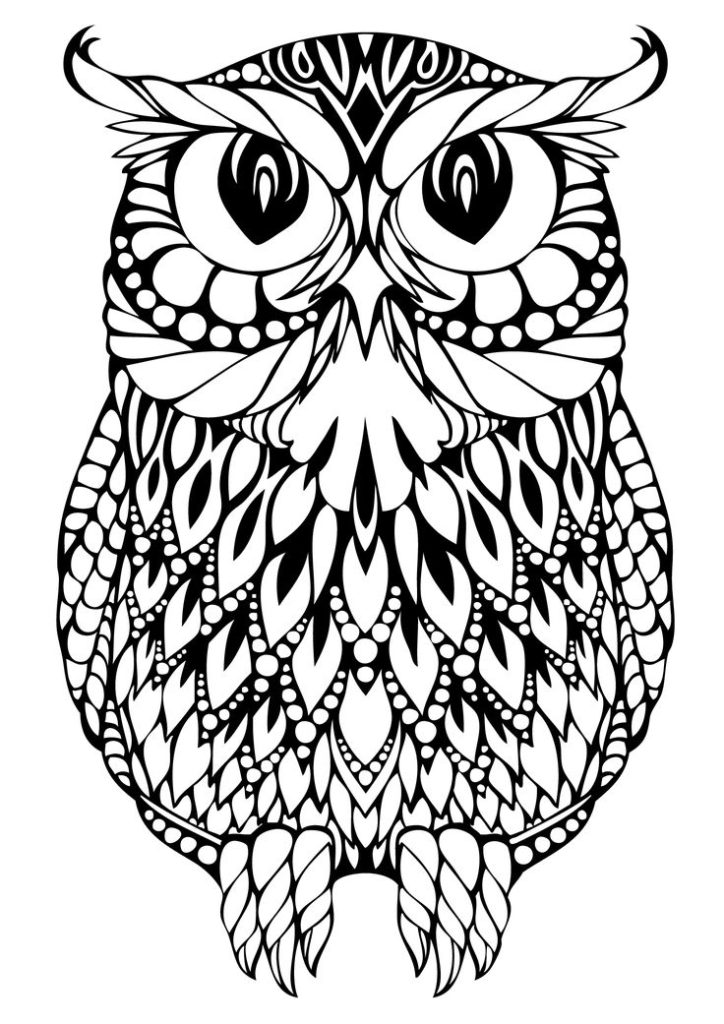 Printable Owl Coloring Pages For Adults