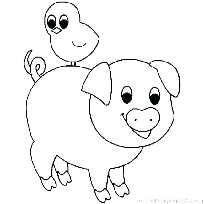 650x650 Coloring Page Of A Pig Piggy Coloring Pages Pig Coloring Pages