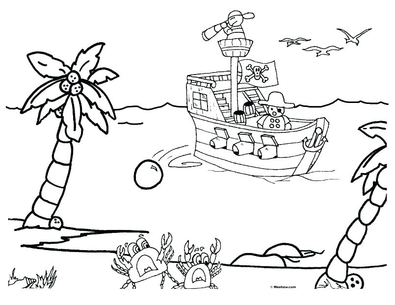 805x622 Printable Pirate Ship Cake Sails Kids Coloring Pirate Color Page