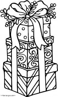 204x338 Free Printable Christmas Gifts Coloring Pages For Kids.free Online