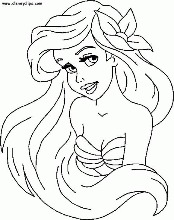 577x730 Free Printable Princess Ariel Coloring Pages Ariel Princess