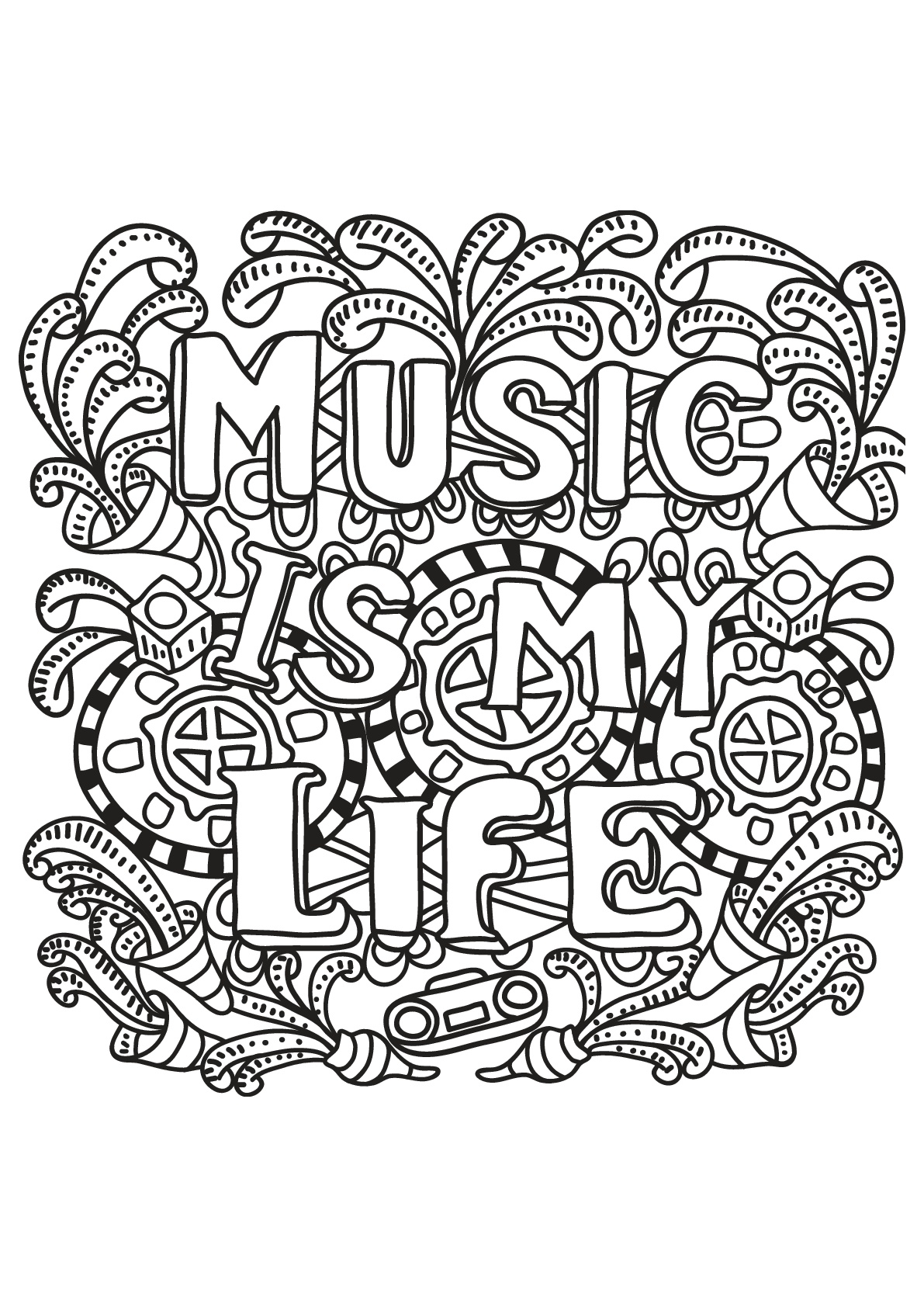 1191x1684 Printable Quote Coloring Pages Intended