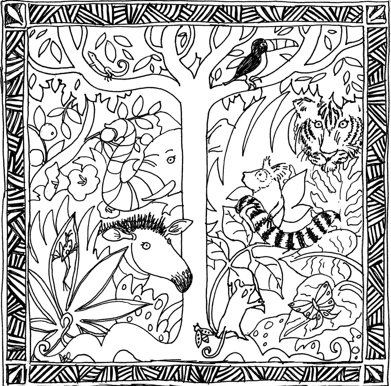 1600x1578 Rainforest Coloring Pages To Print Copy Free Printable Rainforest