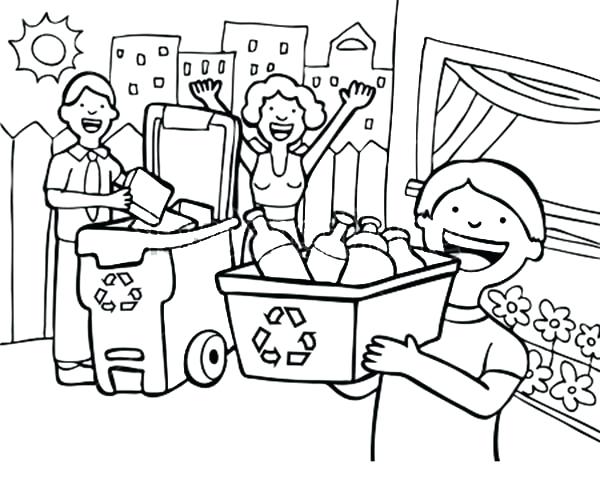 600x488 Recycling Coloring Page Recycling Coloring Pages Printable