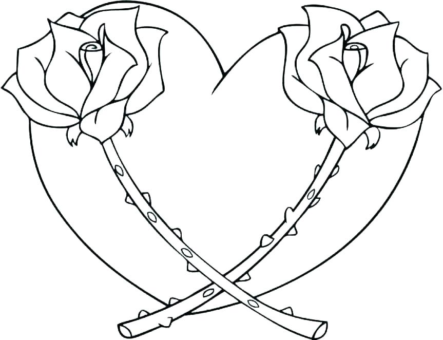 863x662 Coloring Pages Of Flowers And Hearts Free Coloring Pages Of Roses